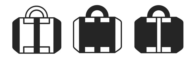 Suitcase icon on white background. Vector logo suitcase illustration.