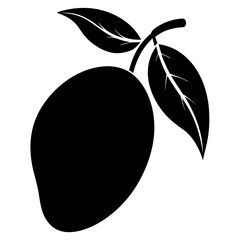 Captivating Mango Silhouette vector  Design: Ideal for Your Creative Projects