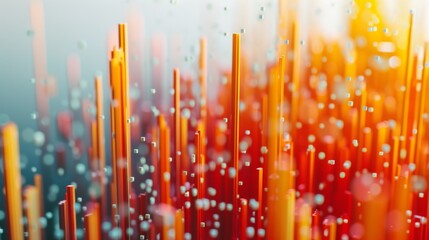 A 3D render of a scatter plot graph visualizing statistical correlations and outliers