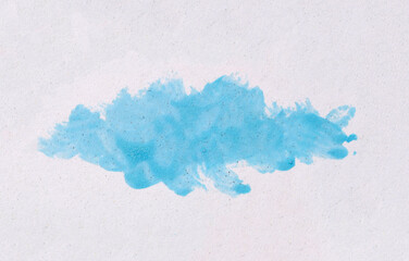 Light blue watercolor user paintbrush with hand draw isolated on white art paper background.