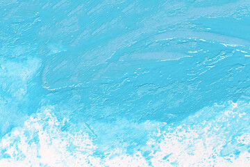 Light blue watercolor background, Use hand spread of paintbrush on art paper. Backgrounds texture for web banners design.