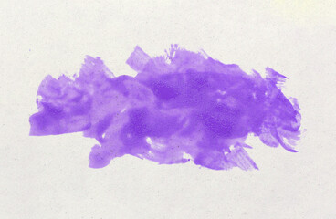 light purple watercolor user paintbrush with hand draw isolated on white art paper background.