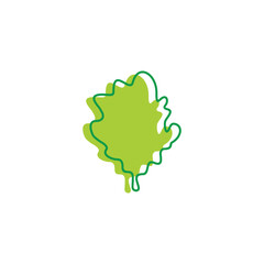 green leaf vegetables outlines decoration vector