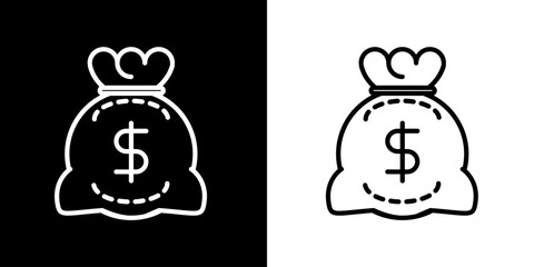 Investment icon, Business icon. Target. Admin. Work Team. Black icon. Silhouette.
