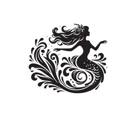 mermaid vector design,awesome mermaidsvg,high resolution printable mermaid atwork