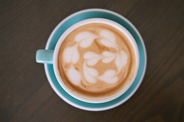 Coffee cup with latte art