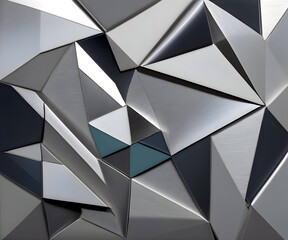 Silver Geometric Illustration Art	