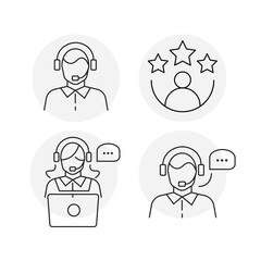 Set of business services icons clean vector signs and symbols for service to be used in website and mobile app icons