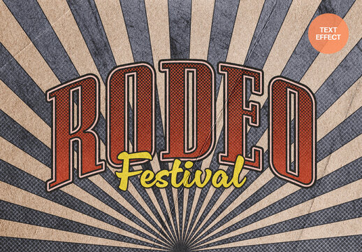 Western Retro Comic Text Effect Mockup