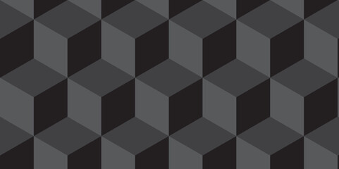 Minimal abstract dark black background from cubes victor art. Geometric tiles and mosaic creative stylish seamless pattern block cube background. minimal hexagon Cubes mosaic shape vector design