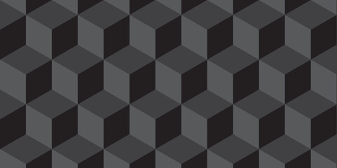 Minimal abstract dark black background from cubes victor art. Geometric tiles and mosaic creative stylish seamless pattern block cube background. minimal hexagon Cubes mosaic shape vector design