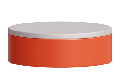 Orange realistic empty product stand