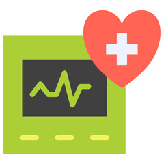 defibrillator flat icon