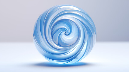 Abstract Blue Swirl Illustration