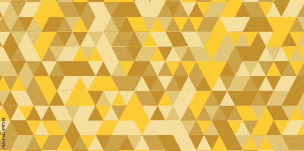 Aufkleber Light yellow, vector background polygonal style. seamless mosaic background colorful geometric polygonal abstract background. Vector picture. Abstract Triangle Generative Art, vector, illustration.  