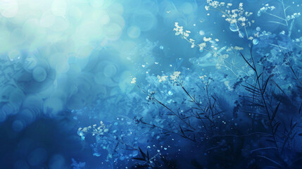 Fototapeta premium Abstract Blue Nature Background, Generative AI Illustration