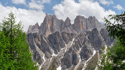 Wild mountain peaks of the Italian Dolomites