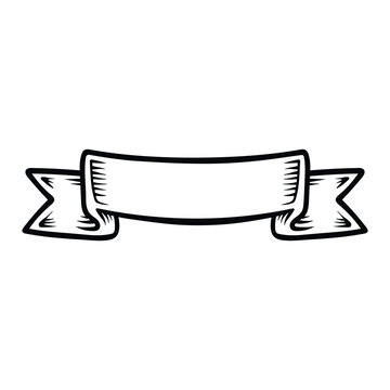 recommend clip art: Vintage classic art line style of the ribbon banner
