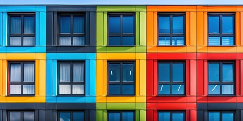 Fototapeta premium Colorful Modern Building Facade