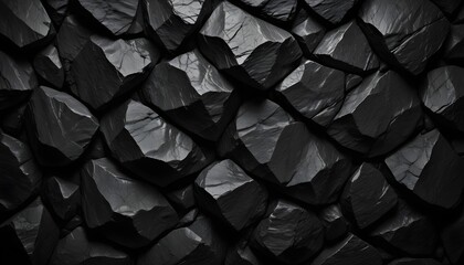 Dark black rocks wallpaper background
