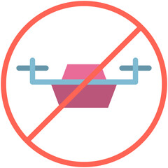 no drone flat icon