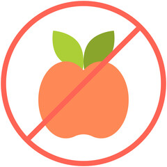 no fruits flat icon