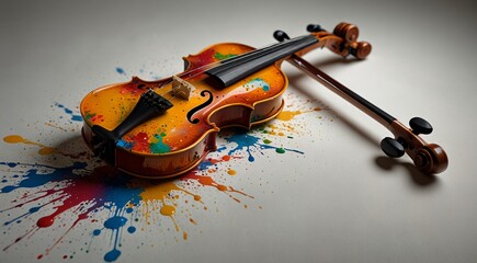 violin and notes