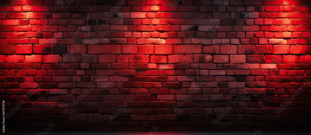 Aufkleber abstract background of a brick wall illuminated by a red light, suitable for business purposes with 
