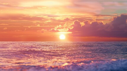 Obraz premium beautiful sunset by the seahigh-definition details, hd, 8k, 