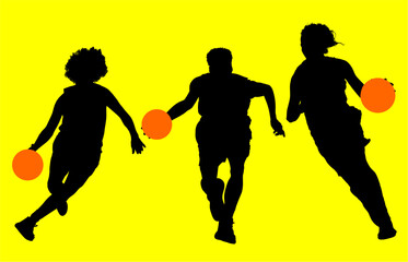 jugador de baloncesto, basketball, pegatina, vector, juego, baloncesto, siluetas, entrenamiento, deportistas