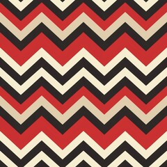 Alternating stripes and chevrons, Color: black, brown, red vintage summer fashion, fabric pattern, seamless, textile, background 