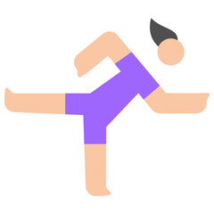 yoga flat icon