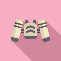 Military tactical vest with ammunition pouches icon
