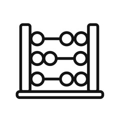 Abacus icon black and white vector sign