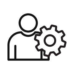 Administrator icon black and white vector sign