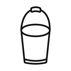 bucket icon black and white vector sign