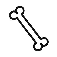 Bone icon black and white vector sign