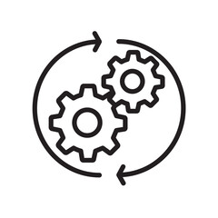 processing icon black and white vector sign