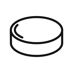 Puck icon black and white vector sign