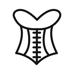 Corset icon black and white vector sign