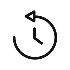 counterclockwise rotation icon black and white vector sign