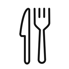 Cutlery icon black and white vector sign