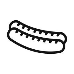 sausages icon black and white vector sign