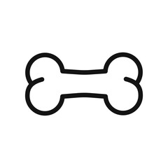 Dog bone icon black and white vector sign