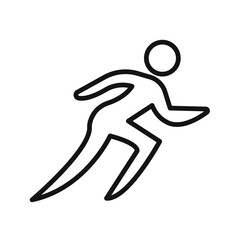 Sprint icon black and white vector sign