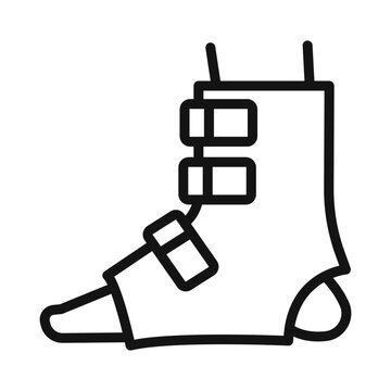 recommend clip art: Foot splint icon black and white vector sign