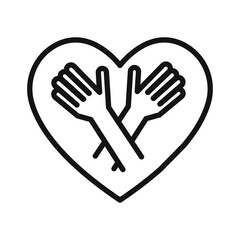 Your self care icon black and white vector sign