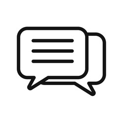 Comment icon (2) black and white vector sign