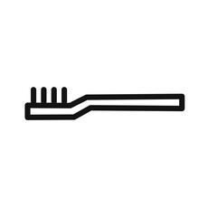 tooth brush icon (2) black and white vector sign