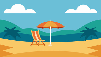 summer beach background Vector Illustration 